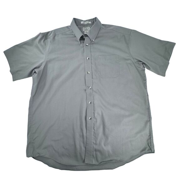 L.L. Bean Other - L.L.Bean Men's Wrinkle-Resistant Short Sleeve Button-Down Shirt‎ Gray XL